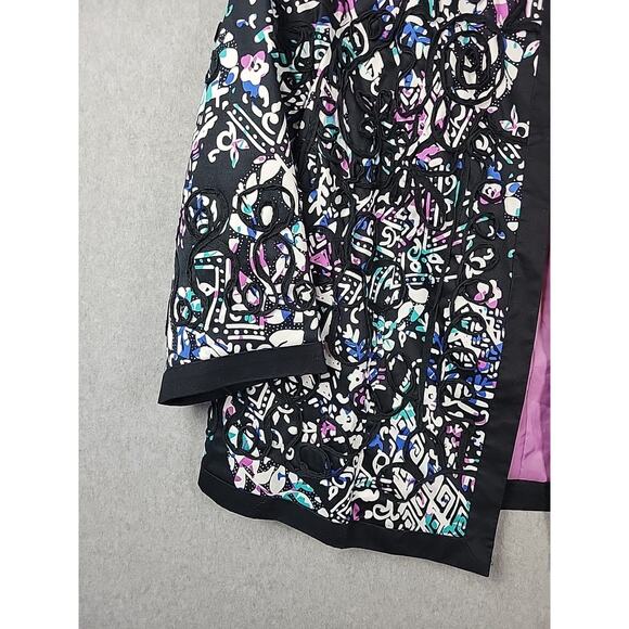 Trenz by Theresa Renz Colorful Raised Piping Open Front Jacket Women's Plus 1X - Picture 5 of 11
